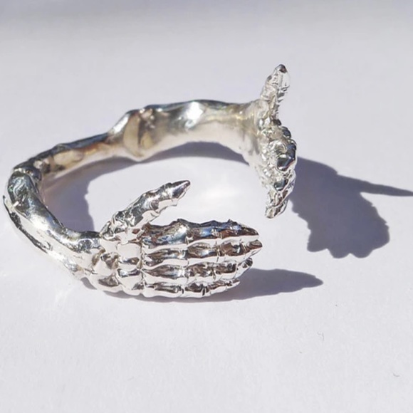 Verameat Jewelry - VERAMEAT Skeleton Thumbs Up Sterling Silver Adjustable Ring